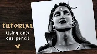 How to draw Lord Shiva 'Adiyogi Sketch' Step by Step Tutorial (Easy Method)