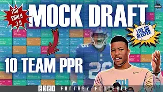 Fantasy Football Advice - 10 Team PPR Mock Draft LIVE on Sleeper