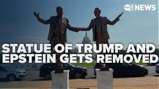 Statue at National Mall of Trump and Epstein holding hands removed after less than a day