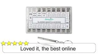 bayite Eyeglass Sunglass Repair Kit with Screws Tweezers Screwdriver Tiny Micro Screws Nuts