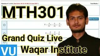 MTH301 Grand quiz Solved by Waqar Institute