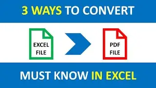 Excel to PDF: 3 ways to convert Excel File to PDF File || Tutorial Stop