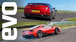 Nissan GT-R v Ferrari 458 Speciale | evo TRACK BATTLE