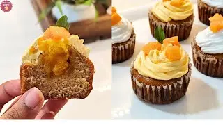 Mango Cupcake recipe 🥭✨| Eggless mango cupcake | easy cupcake recipe | Summer Special Mango Recipes.