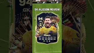 94 Alisson Review in EA FC 24 #shorts #short #fc24 #eafc24 #alisson #brazil #tots #liverpool