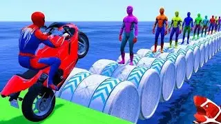 الرجل العنكبوت انقاذ باتمان Spider-Man Rescue batman vs iron man vs venom funny Game GTA 5 superhero