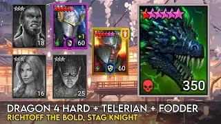 Dragon 4 Hard Telerian Only - Richtoff the Bold & Stag Knight | Raid Shadow Legends Guide