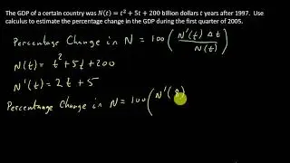 Business Calculus -  Marginal Analysis Approximation Formula For Percentage Change