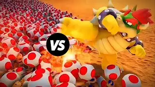 1,000,000 Toads Vs Bowser Compilation