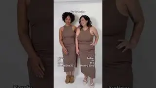 Size comparison for our racer midi dress🤎 Sizes range from an XS-XL (6-20)! #femss #sizeguide