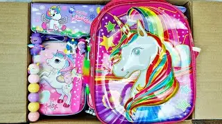 Unboxing Unicorn Stationery Pen, Piggy Bank, Eraser, Notebook, Sharpener, Table Lamp, Pen Holder