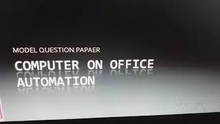 COA Practical Model Question Paper.