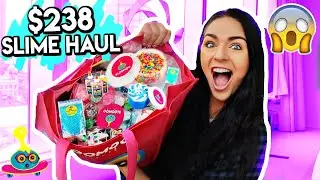 $238 SLIME SUPPLIES HAUL SLOOMOO INSTITUTE!! slime, foam beads, slime charms, putty