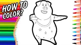 HOW TO COLOR GUNTER FROM SING | Drawing and coloring for kids