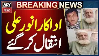 Veteran Actor Anwar Ali Passes Away - Breaking News