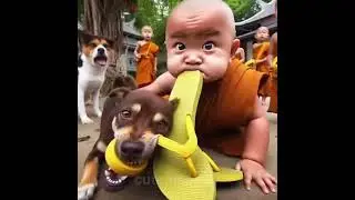 funny monk video of cute monk funny videos #funnymonk #cute #cutebaby #cutemonk #babymonk #baby