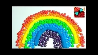 Color Learn with Learn Colors Rainbow with Play Doh, Kids RainbowLearning,  M&Ms, Skittles, PlayDoh