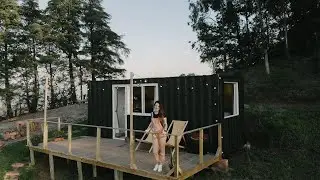 cabana container com vista do p&ocirc;r do sol | caxias do sul/rs