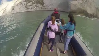 Summer boating around the Isle of Wight with the family in RIB