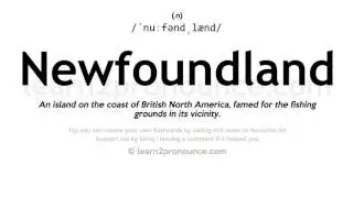 Pronunciation of Newfoundland | Definition of Newfoundland