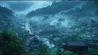 Very Heavy Rain with Powerful Thunder Sounds to Sleep Immediately in the Quiet Village Night