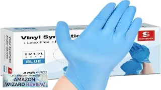 Schneider Blue Vinyl Synthetic Exam Gloves Medium Box of 100 4-mil Powder-Free Review