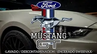 ⚫️🔴 Ford Mustang GT 🔴⚫️ ▪️Encerado Swissvax▪️ #detailingbarcelona #fordmustangt #deportivos