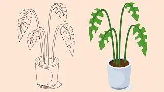 Create a Flat Design Office Plant with Inkscape
