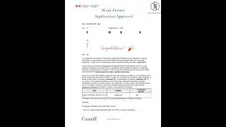 Canada Work Permit Application Approval #canada #immigration #work #congratulations #approval #rcic
