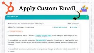 How to Use a Specific Email template for a Client in HubSpot