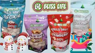Bliss Life Freeze Dried Bites: Hot Cocoa, Snickerdoodle, White Chocolate Strawberry, Peppermint