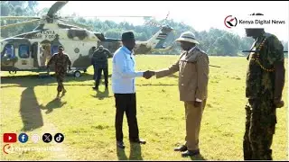 How President Ruto arrived for the Launch of Rironi Mau Summit Road in Kamandura, Kiambu County.