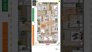 1RK Units Floor Plan | Rental House Design | 45 x 80 Feet
