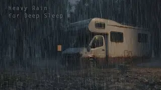 Fall Asleep Right Now 😴🌧️ | Heavy Forest Rain & Thunder Inside a Forgotten Campervan 🚐⚡