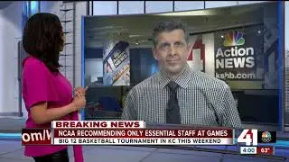 NCAA recommends only essential staff at games