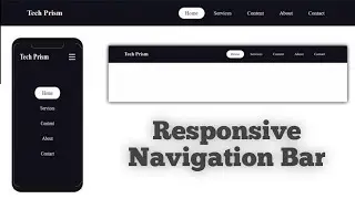 Responsive Navigation bar Using HTML CSS JavaScript || Navbar || with Hamburger Menu ||