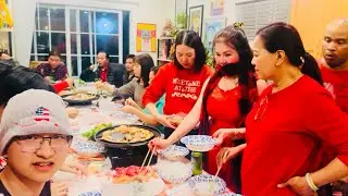Tiệc Mừng Giáng Sinh Nhà Em Chồng Đông Vui Với Món Bò Nướng ….Gỏi Gân Bò chua Ngọt-Dung Richmond 🇺🇸