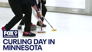 Trying curling for the first time