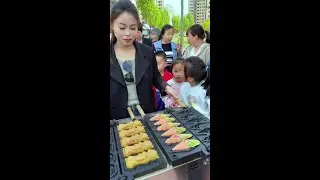 Burned Ice Cream A talented chef Word skewer cake Gold coin cake streetfood satisfying