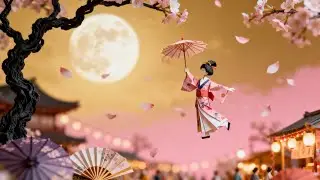 Origami Geishas Dance in Miniature Moonlit Festival 🌸🗼 #TiltShiftMagic.