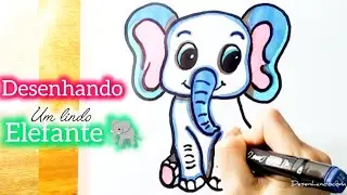 Como desenhar um lindo elefante 🐘💕 #drawing #art #viral #desenho #youtube #trending #trendingvideo 