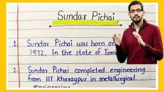 Sundar Pichai in 10 Lines: From India to Google&rsquo;s CEO/The Life of Sundar Pichai #essay