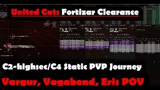 2 man blob - United Cats Fortizar Clearance, EVE Online Wormhole PVP, Vargur POV