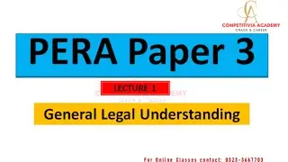 SDEO PERA Paper 3 | General Legal Understanding | Constitution of Pakistan | Basic Facts | Lecture 1