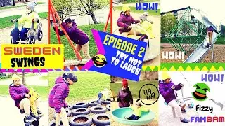 Playground Challenges At The Parks - Monkey Bar n Hurdle Jumps - Sweden Swings - Playground for Kids