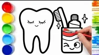 MAGIC Teeth Brushing Routine! 🦷🪥 Kids Love This Oral Care Secret! ✨ Drawing/dental care/hygiene 