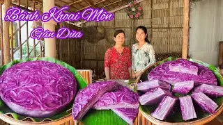 Cách làm BÁNH KHOAI MÔN GÂN DỪA dẻo béo thơm ngon màu sắc tự nhiên