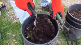 DIY electric soil mixer.