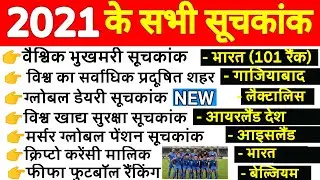 2021 के सभी सूचकांक | India rank in various index 2021 | suchkank 2021| Current Affairs 2021