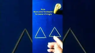 Move 1 Toothpick leave 4 Triangles  Trick | #magictrick #tricks #trending #viral